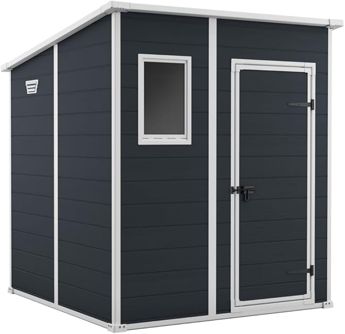 Resin Outdoor Storage Shed – 6x4ft Tools & Patio Furniture