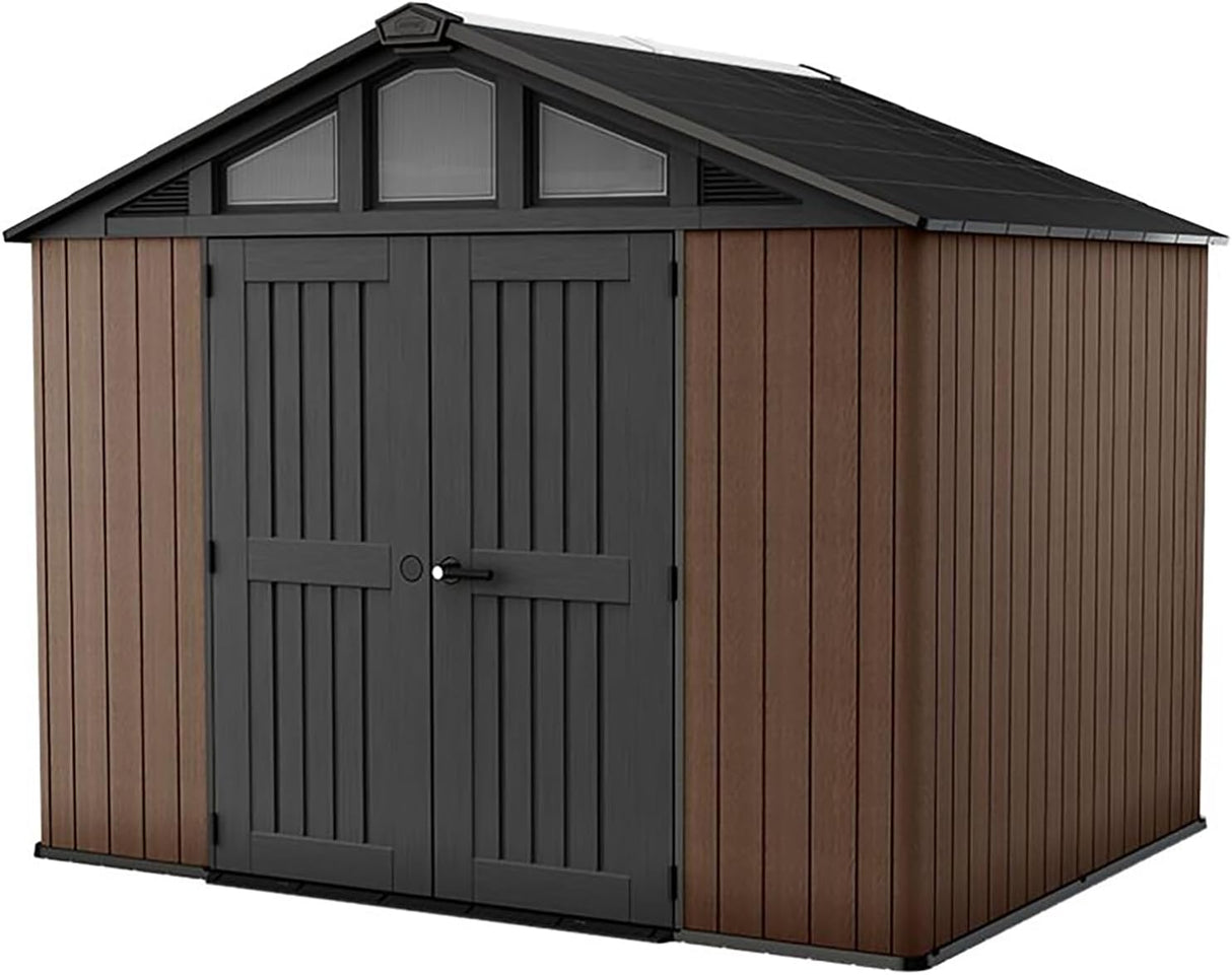Stronghold 10×15 ft Outdoor Storage Shed, Evotech Wood-Effect, Weatherproof & Steel-Reinforced