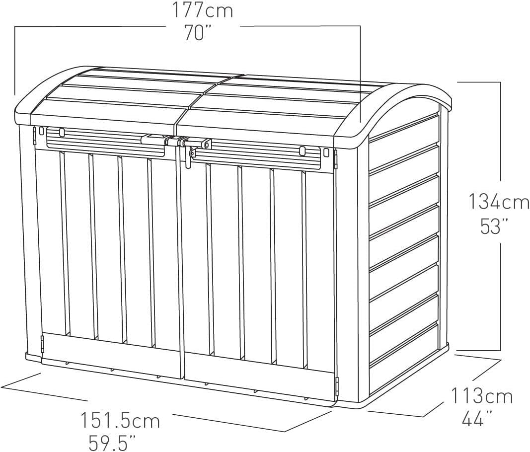 Outdoor Garden Storage Shed – 2000L Resin Storage Box