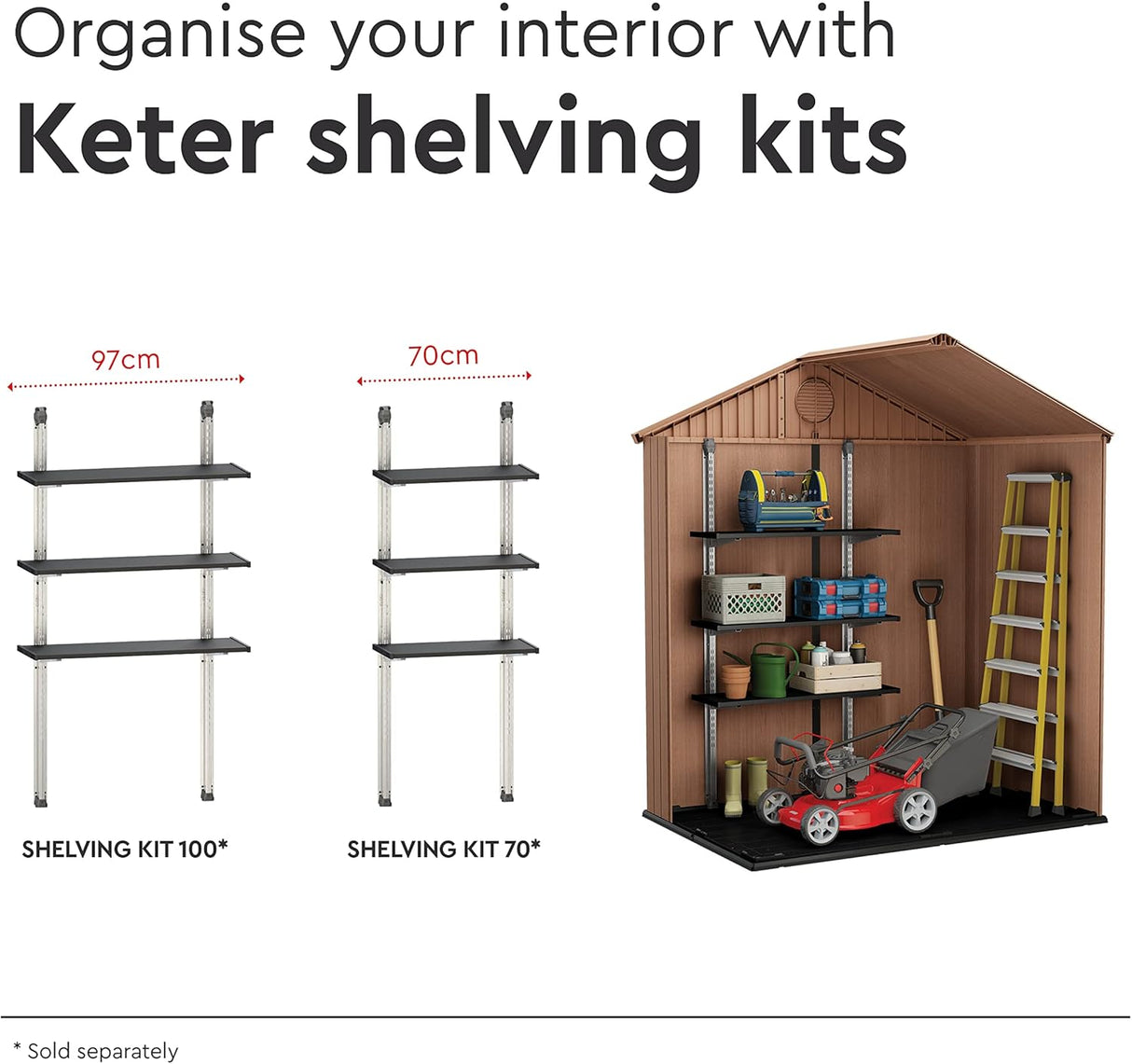 Double Door Garden Shed – Darwin 6x4 ft | Wood-Effect