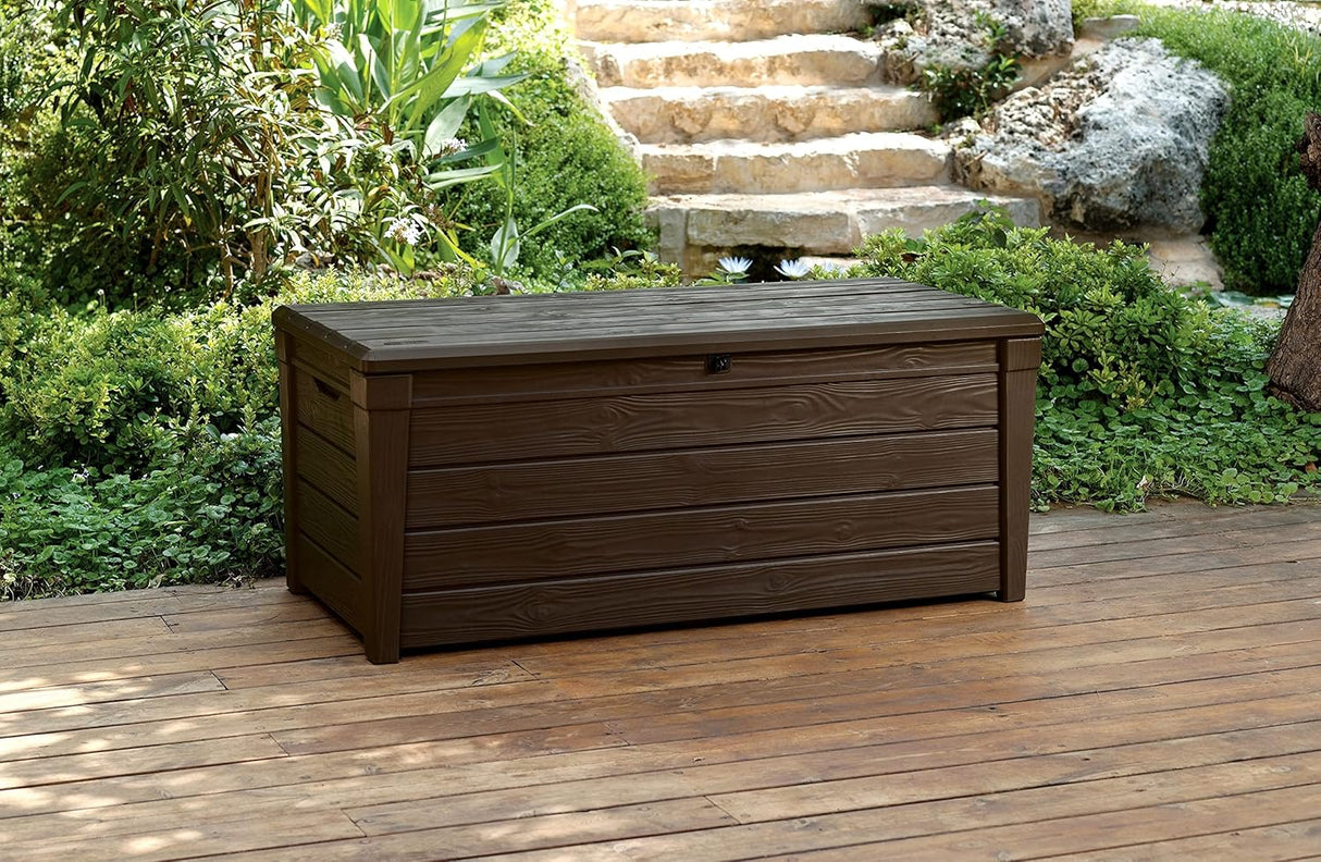 Brightwood Garden Storage Box – 454L, All-Weather & Fade-Free