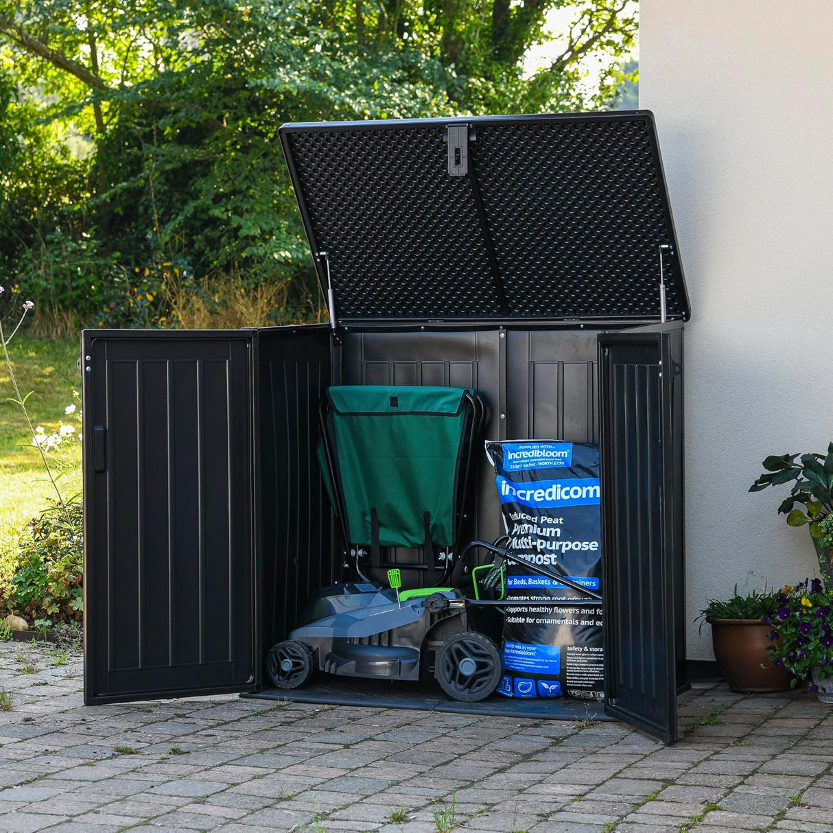 Garden Gear 775 L Outdoor Storage Box – Weather Resistant Garden Shed