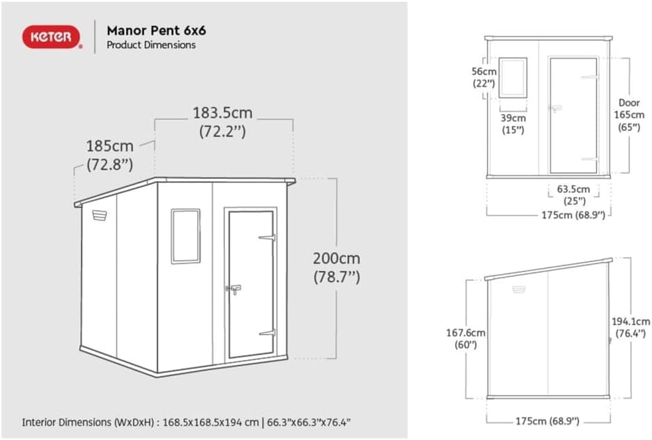 Resin Outdoor Storage Shed – 6x4ft Tools & Patio Furniture