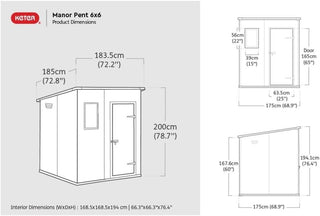 Resin Outdoor Storage Shed – 6x4ft Tools & Patio Furniture