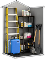 Outdoor Plastic Garden Storage Shed Grey