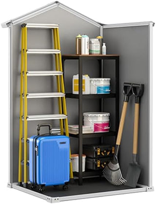 Outdoor Plastic Garden Storage Shed Grey