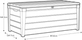Brightwood Garden Storage Box – 454L, All-Weather & Fade-Free