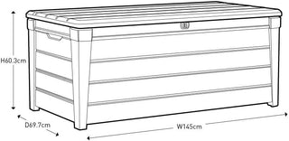 Brightwood Garden Storage Box – 454L, All-Weather & Fade-Free