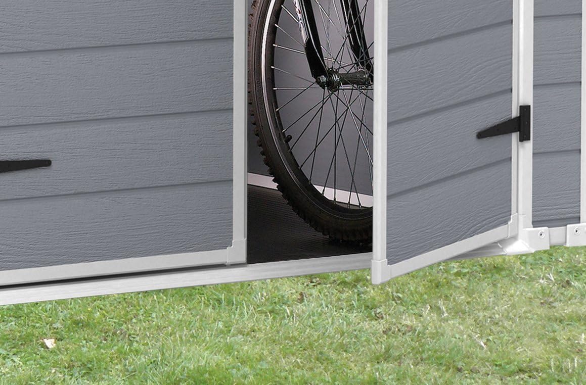 Outdoor Plastic Garden Storage Shed Grey