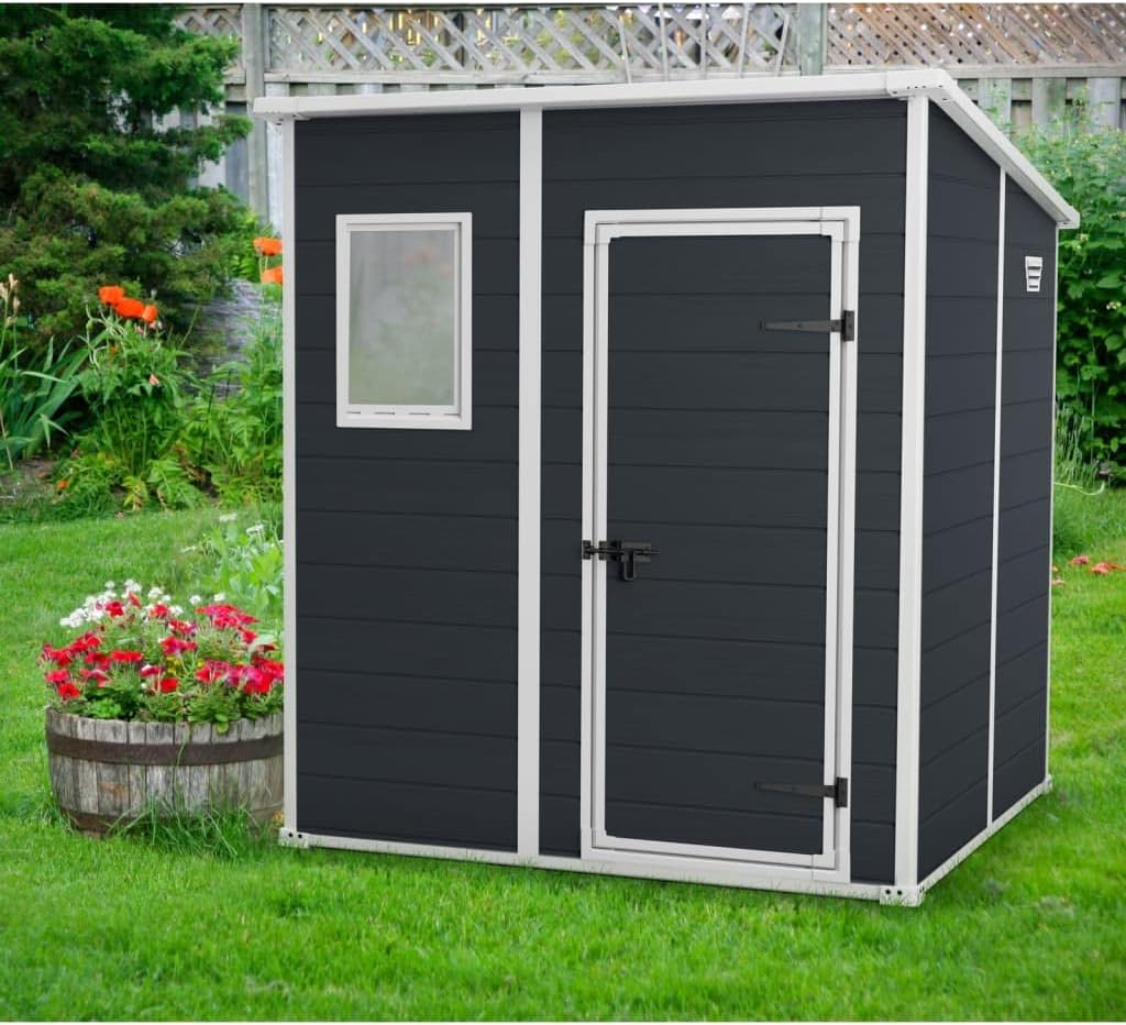 Resin Outdoor Storage Shed – 6x4ft Tools & Patio Furniture