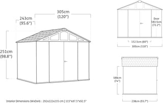 Stronghold 10×15 ft Outdoor Storage Shed, Evotech Wood-Effect, Weatherproof & Steel-Reinforced