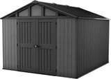 Stronghold 10×15 ft Outdoor Storage Shed, Evotech Wood-Effect, Weatherproof & Steel-Reinforced