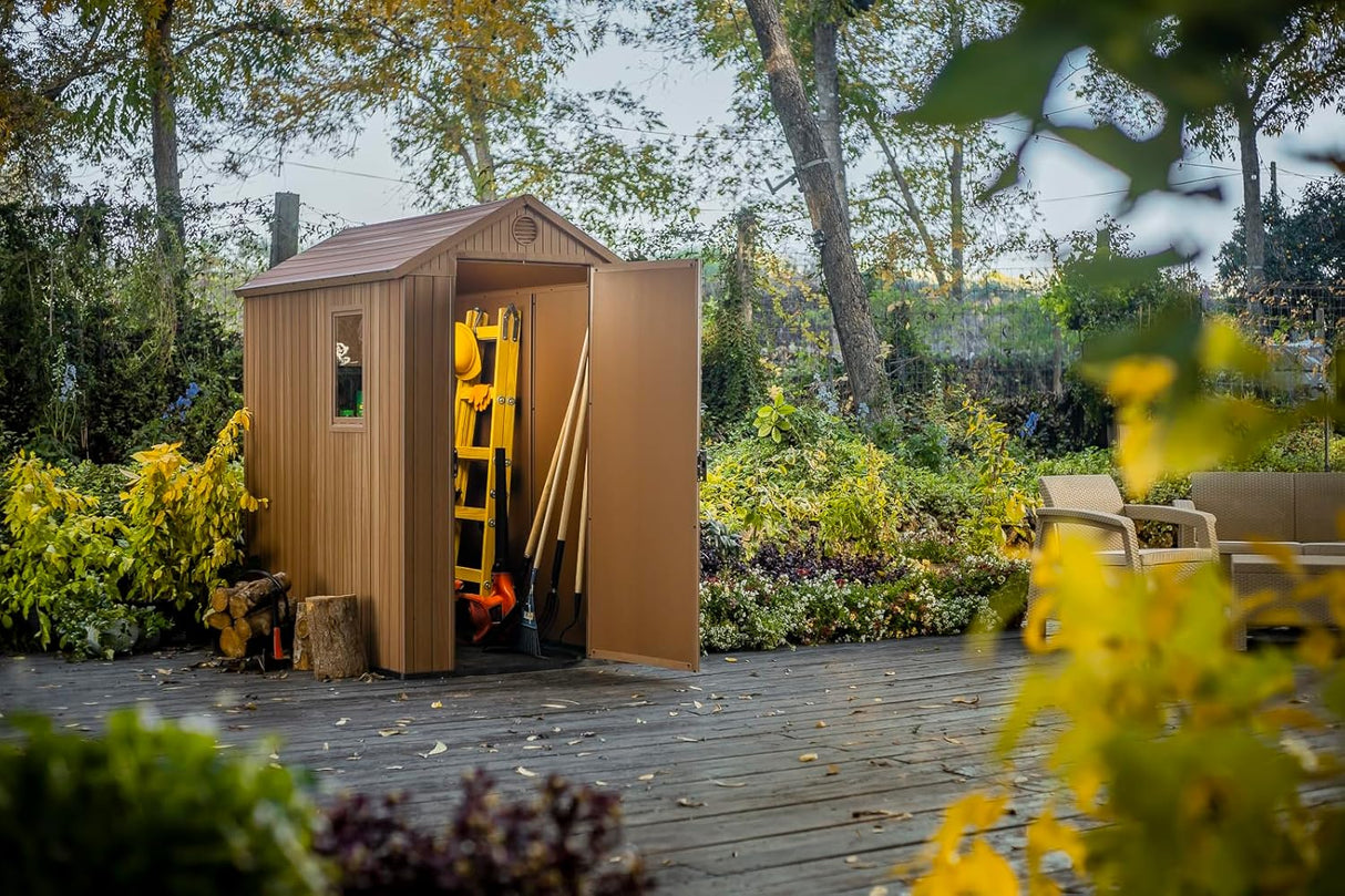 Double Door Garden Shed – Darwin 6x4 ft | Wood-Effect