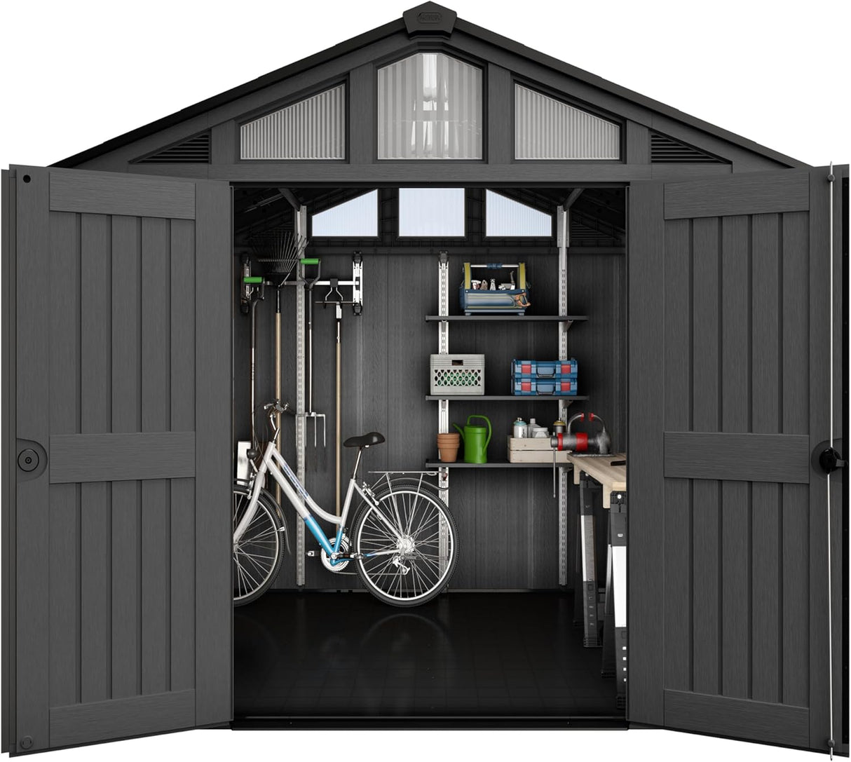Stronghold 10×15 ft Outdoor Storage Shed, Evotech Wood-Effect, Weatherproof & Steel-Reinforced