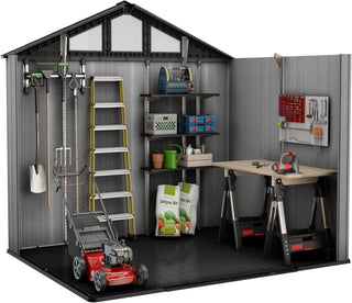 Stronghold 10×15 ft Outdoor Storage Shed, Evotech Wood-Effect, Weatherproof & Steel-Reinforced