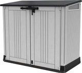 Outdoor Garden Storage Shed – 880L Resin Storage Box Grey