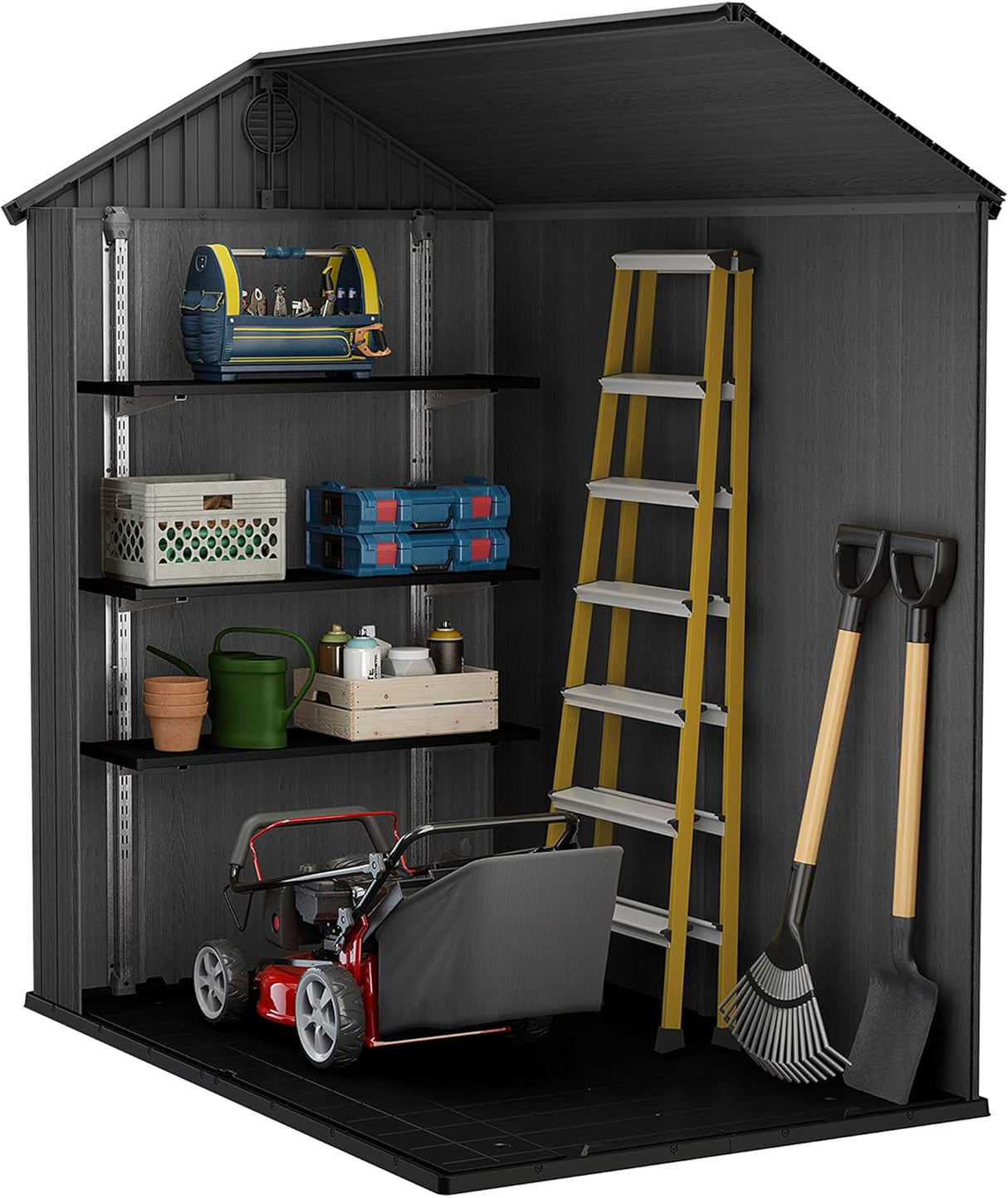 Double Door Garden Shed – Darwin 6x4 ft | Wood-Effect