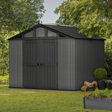 Stronghold 10×15 ft Outdoor Storage Shed, Evotech Wood-Effect, Weatherproof & Steel-Reinforced