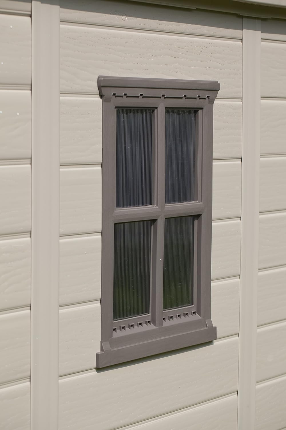 Factor Outdoor Garden Storage Shed – Beige Resin, 8 x 11 ft