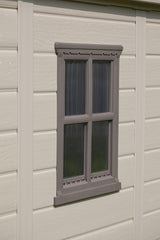 Factor Outdoor Garden Storage Shed – Beige Resin, 8 x 11 ft