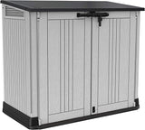Outdoor Garden Storage Shed – 880L Resin Storage Box Grey