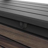 Signature Outdoor Storage Bench 227L – Seats 2, Wood-Look Resin, Weather-Resistant