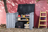 Outdoor Garden Storage Shed – 880L Resin Storage Box Grey