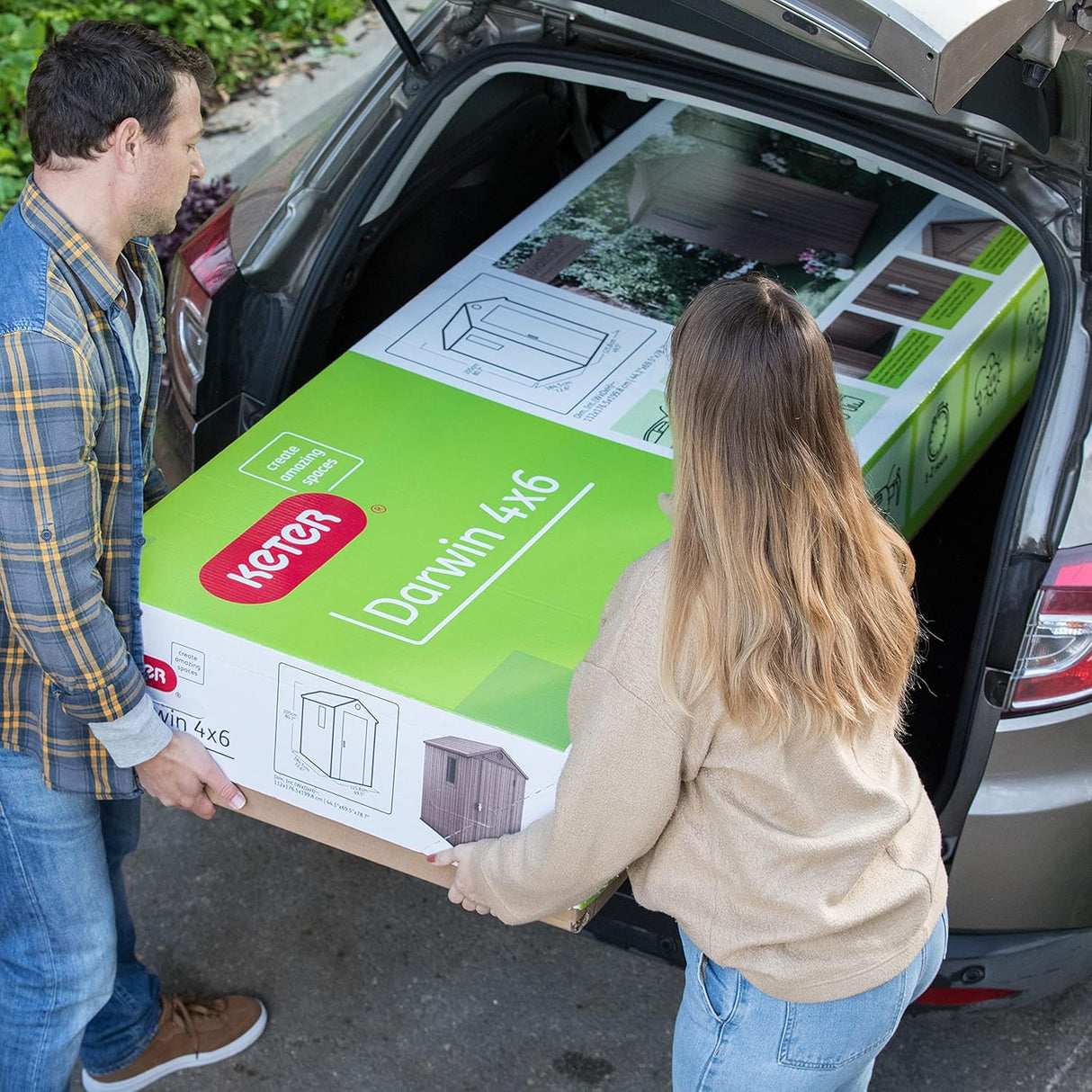 Double Door Garden Shed – Darwin 6x4 ft | Wood-Effect