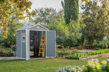 Outdoor Plastic Garden Storage Shed Grey