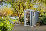 Outdoor Plastic Garden Storage Shed Grey
